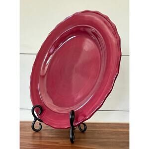 Cranberry Dinner Plate Welcome Home Home & Garden Party Replacement Discontinued
